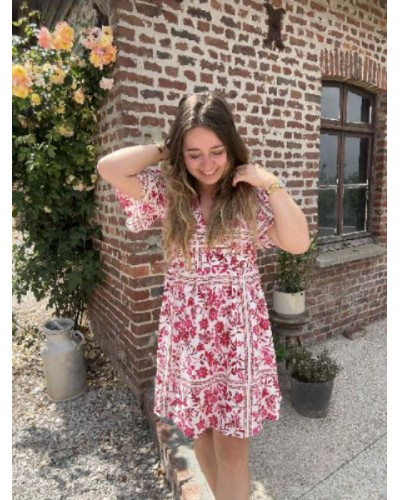 Robe ecru rose
