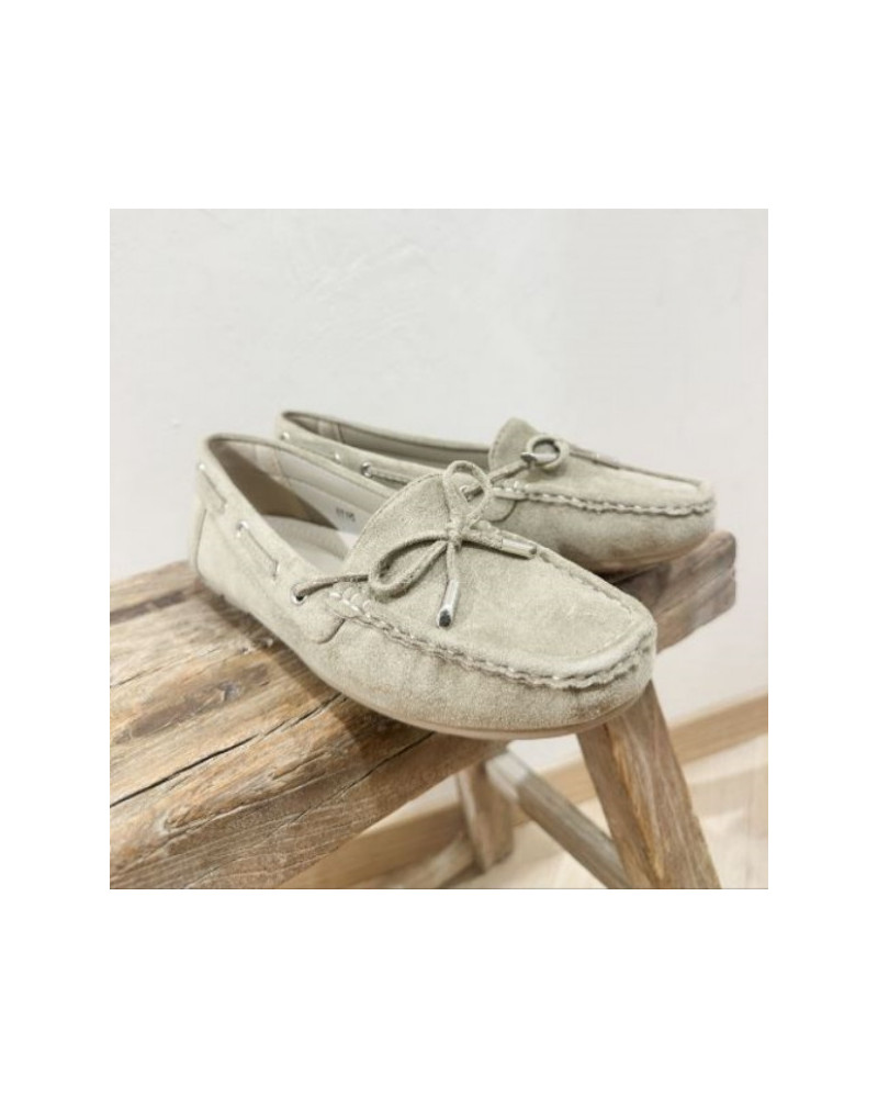 Mocassins gris à noeud