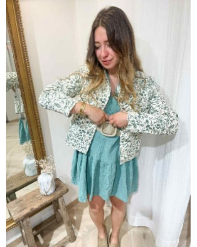 Robe gaze de coton celadon