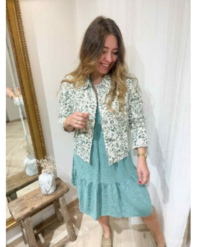 Robe gaze de coton celadon