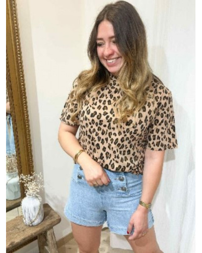 Short Victorinette denim clair