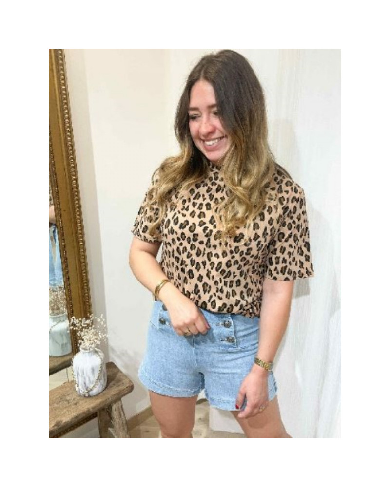 Short Victorinette denim clair