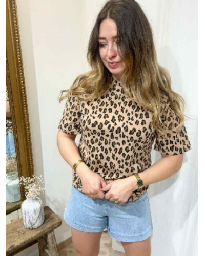 T-shirt léopard