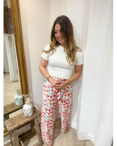 Pantalon fleuri fluide