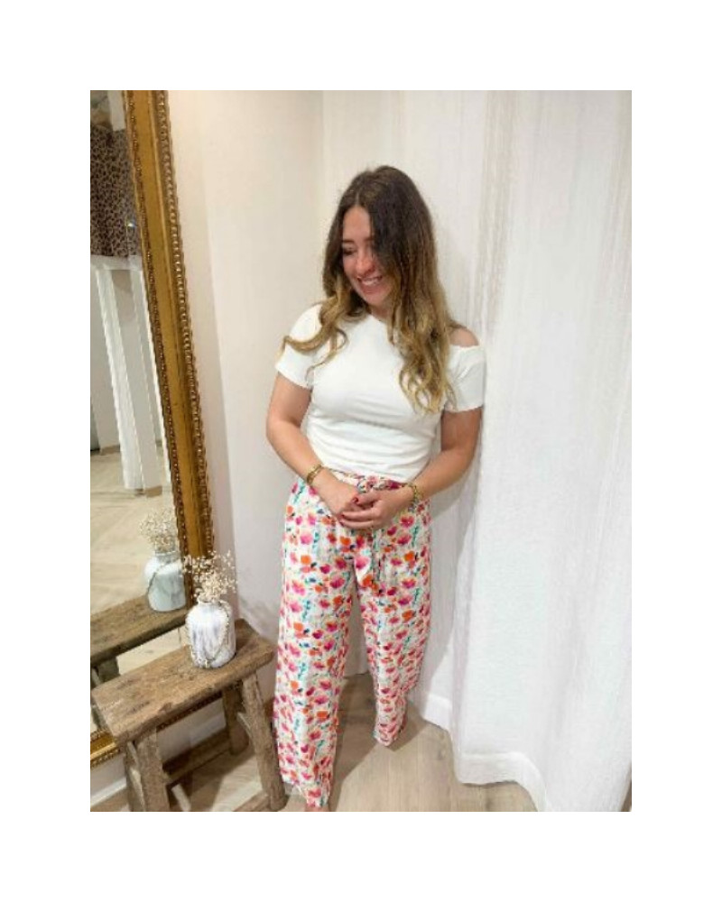 Pantalon fleuri fluide