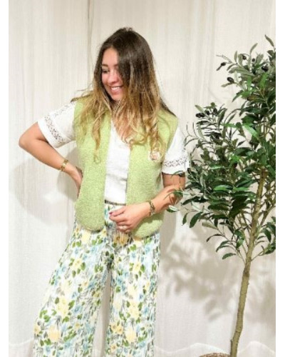 Pantalon jaune et vert