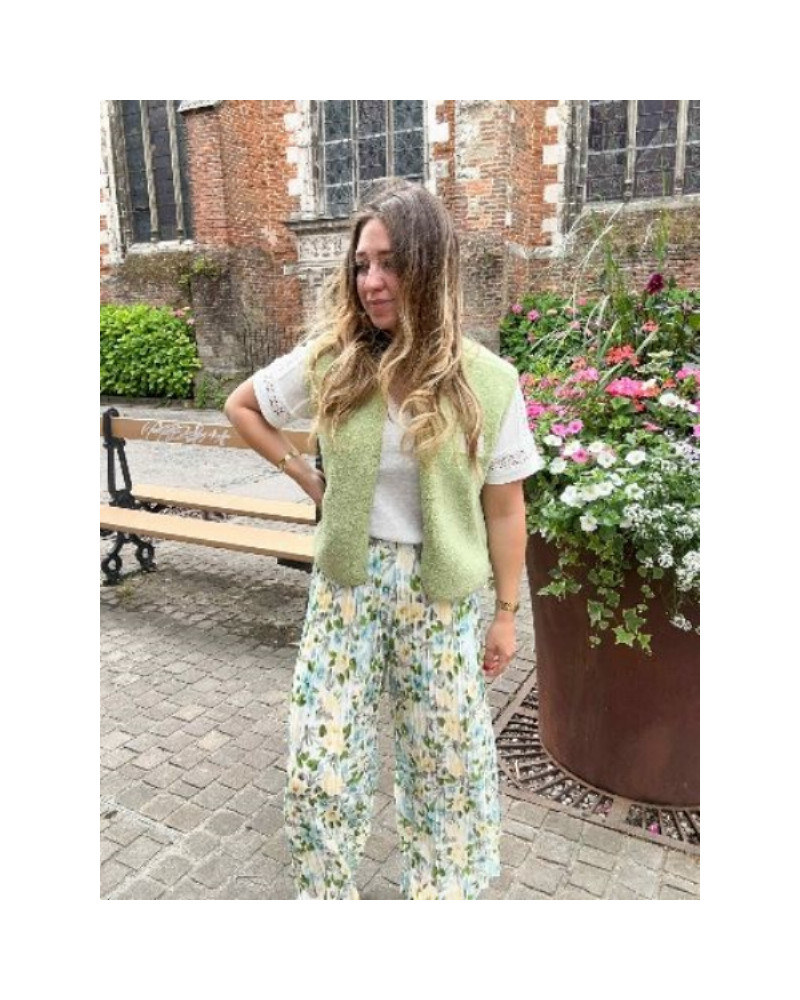 Pantalon jaune et vert