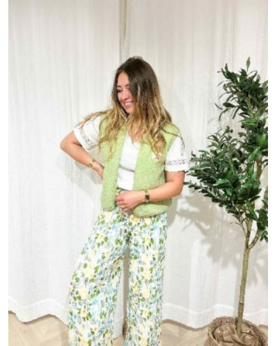 Pantalon jaune et vert