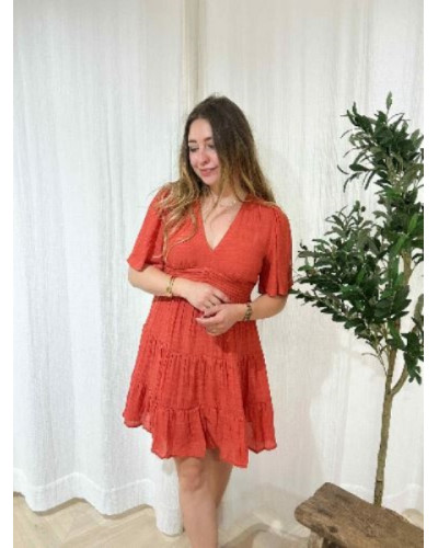 Robe fluide terracotta