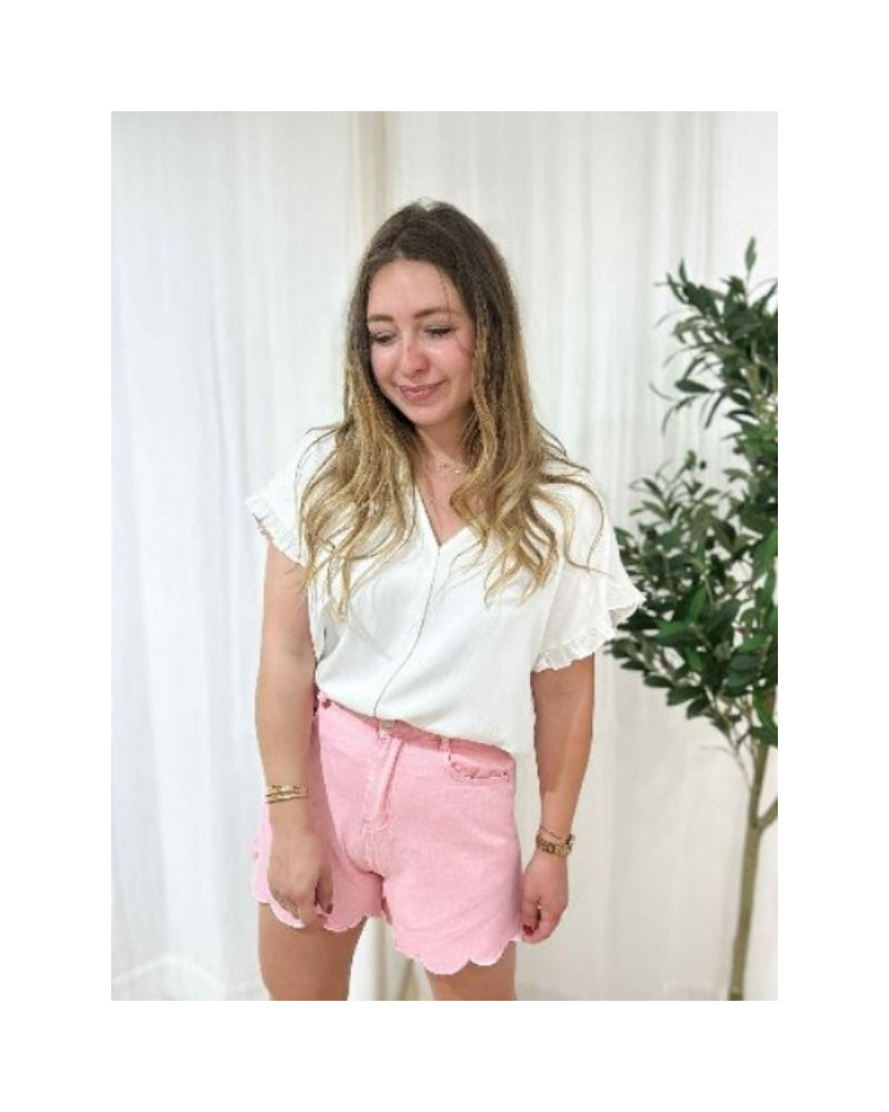 Short rose clair