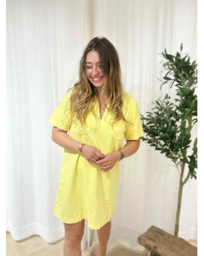 Robe en jean jaune