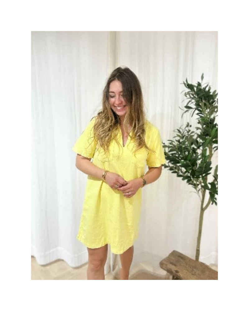 Robe en jean jaune