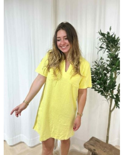 Robe en jean jaune