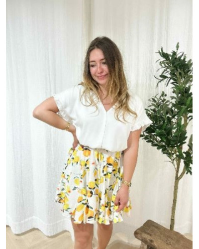 Jupe fluide citron