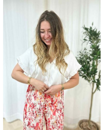 Pantalon plissée orangé