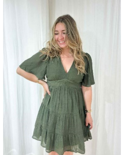 Robe fluide kaki