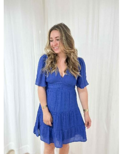 Robe fluide bleu roi
