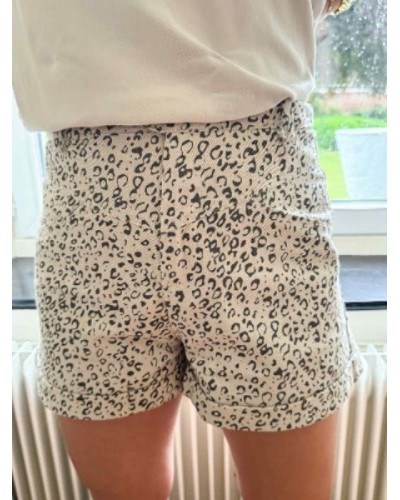 Short leopard beige