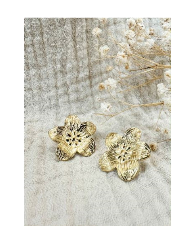 Boucles d'oreilles puce fleurs