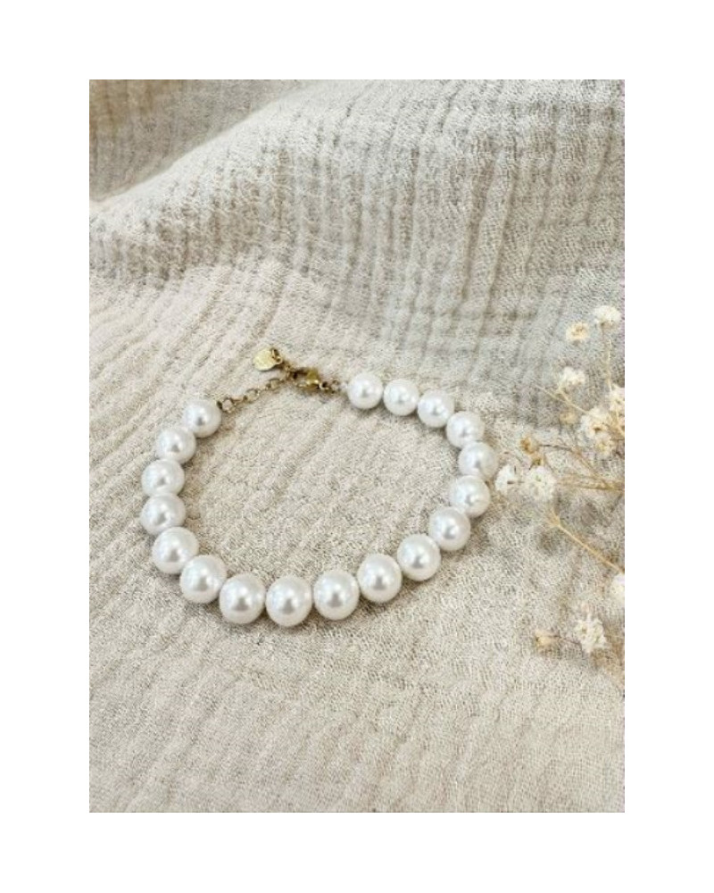 Bracelet de perles blanches