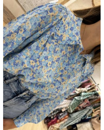 Chemise liberty bleu ciel
