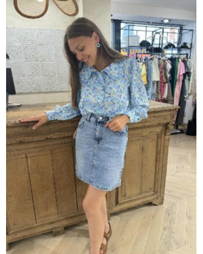 Chemise liberty bleu ciel