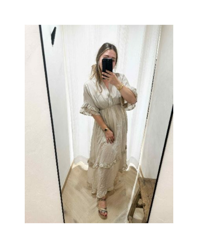 Robe bohème beige