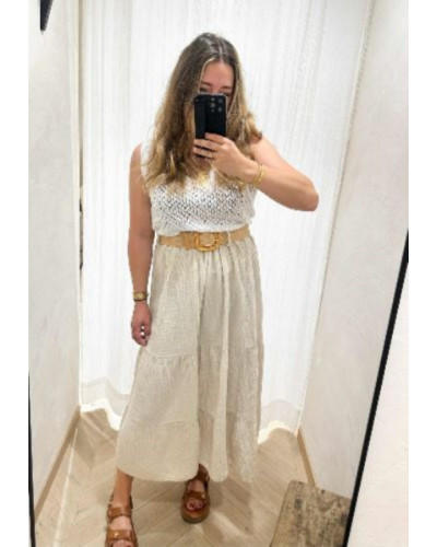 Jupe longue beige
