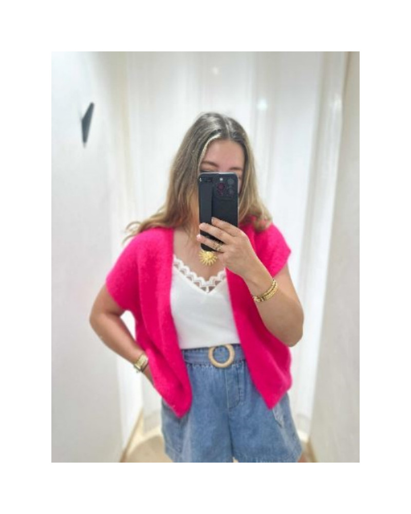 Gilet sans manche fushia