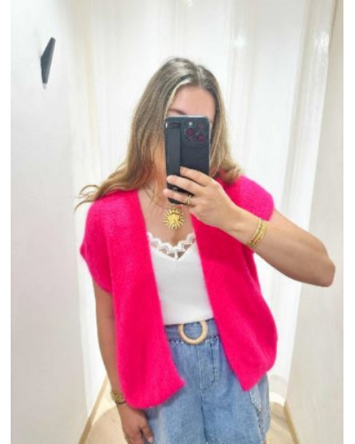 Gilet sans manche fushia