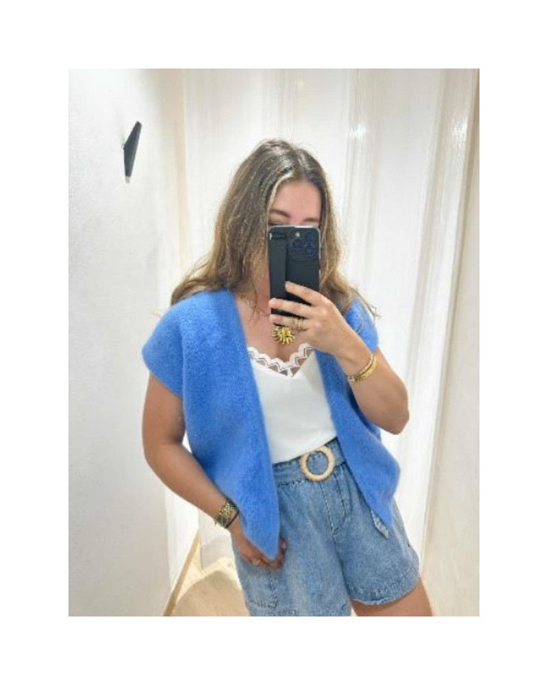 Gilet sans manche bleu