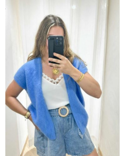 Gilet sans manche bleu