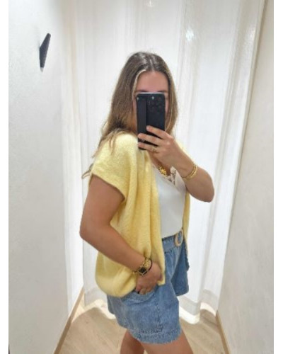Gilet sans manche jaune