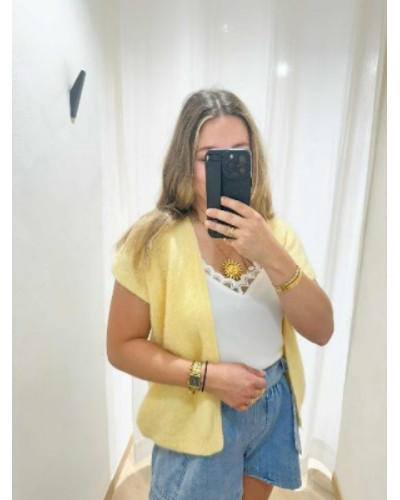 Gilet sans manche jaune