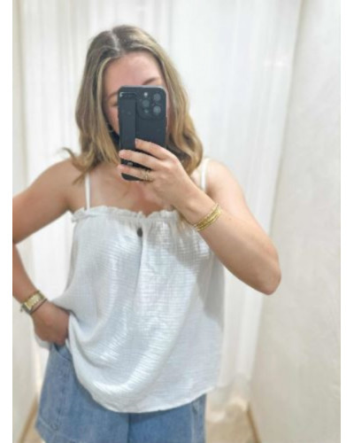 Débardeur froufrou blanc