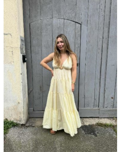 Robe longue soleil jaune