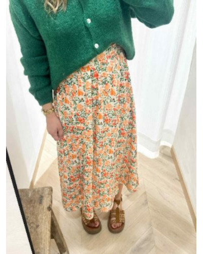 Gilet maille vert sapin