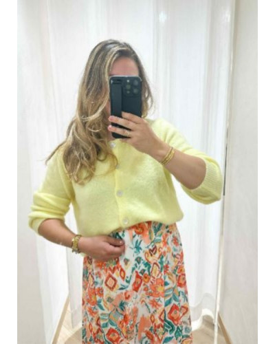 Gilet maille jaune