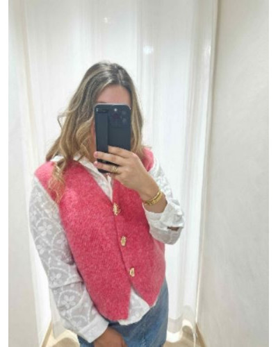 Gilet sans manche fushia