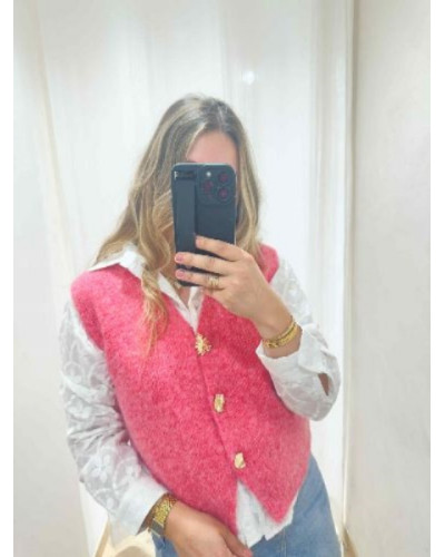 Gilet sans manche fushia