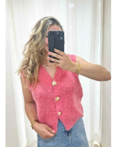 Gilet sans manche fushia