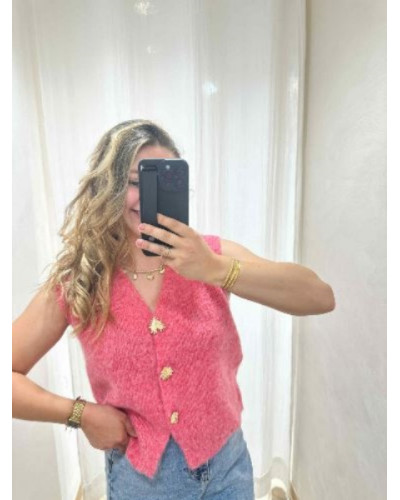 Gilet sans manche fushia