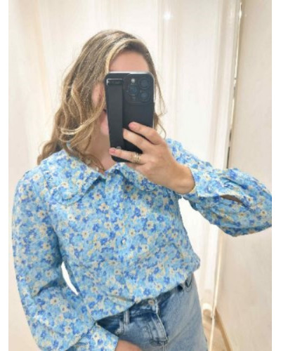 Chemise liberty bleu ciel