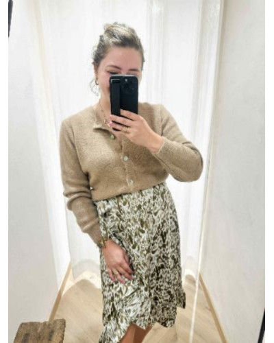 Gilet maille camel