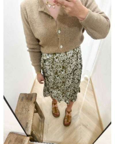 Gilet maille camel