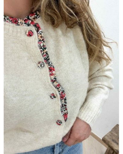 Gilet ecru liberty