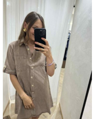 Robe jean taupe