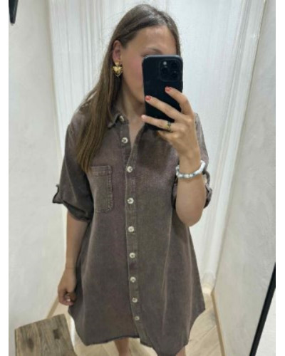 Robe jean chocolat