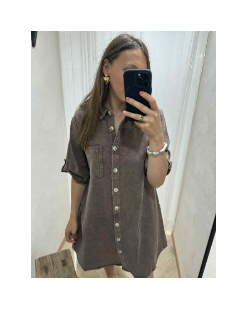 Robe jean chocolat