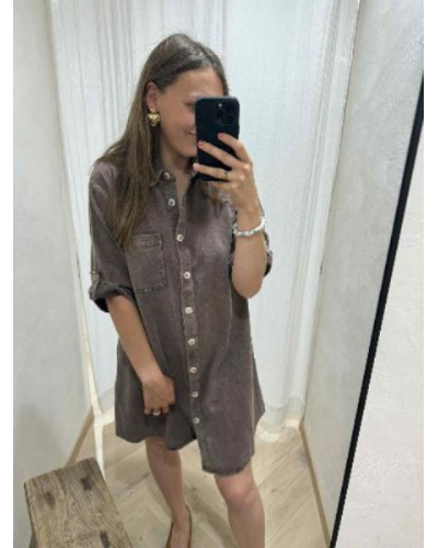 Robe jean chocolat